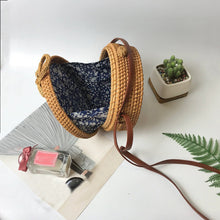 Load image into Gallery viewer, Round Rattan Bag - Sol Invictus Blue